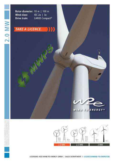 W2E/W93 2MW Wind Turbine Brochure