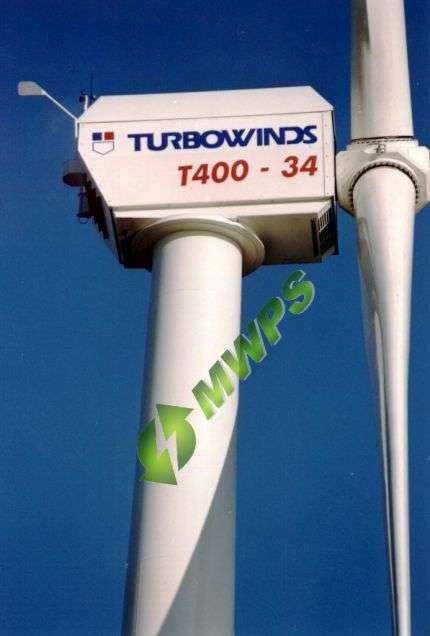 TurboWinds T400 34 Wind Turbine comp TURBOWINDS T400   400kW  & 250kW De Rated   Fully Rebuilt