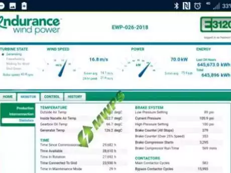 Endurance Live Monitor Apps Screenshot 1 compressed 460x345 Endurance  E3120   50kW